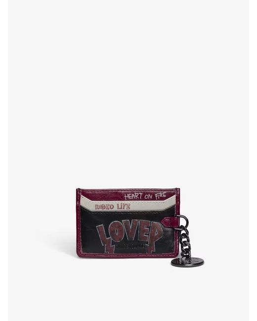 Zadig & Voltaire Purple Rectangular Card Holder