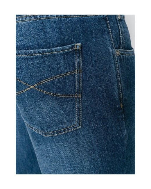 Brunello Cucinelli Blue Skinny Jeans for men