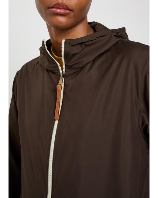 Moncler Brown Fegeos Hooded Shell Jacket