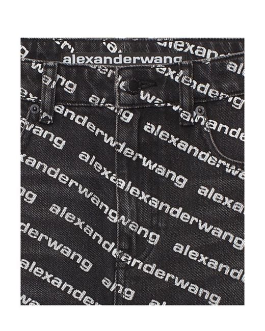 Alexander Wang Gray Bite Logo Shorts