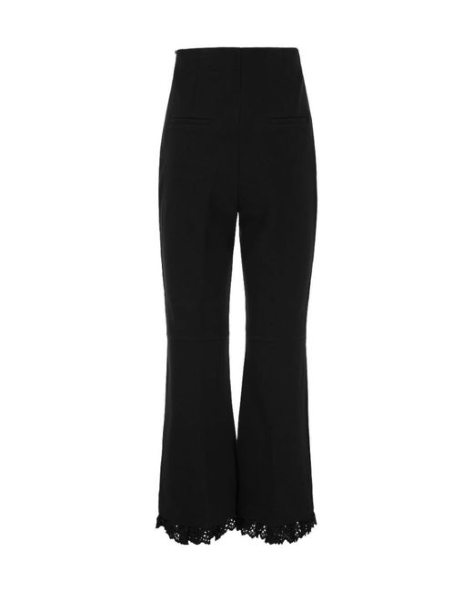 Sportmax Black Slim, Soft, Elastic Woven Cotton Blended Trousers