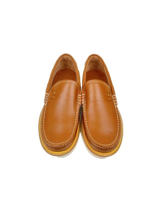 Bally Brown Logo Business Casual Shoes for men