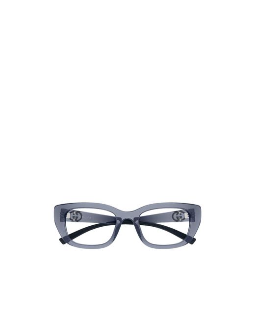 Gucci Blue Eyewear Cat Eye Frame Glasses for men