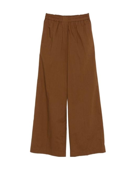 Forte_forte Brown Elasticated-Waistband Trousers