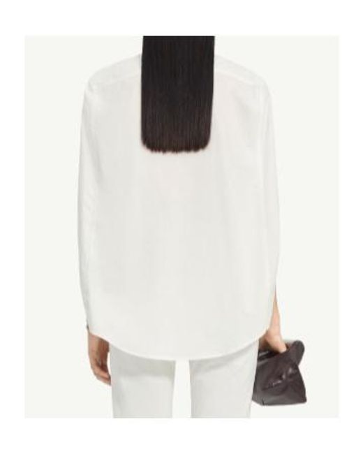 MM6 by Maison Margiela White Embroidered Sleeveless Shirt