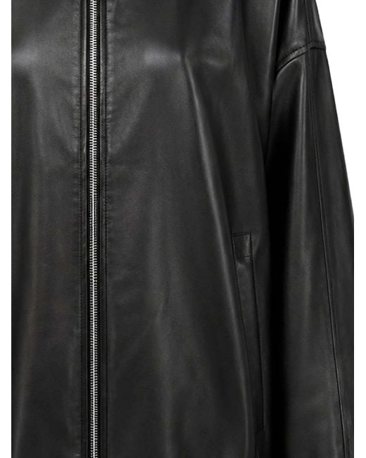 Arma Black Leather Jacket With A Zipper