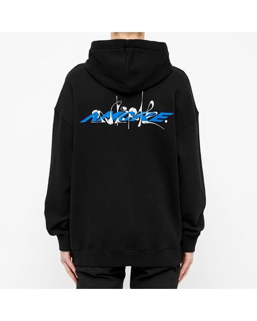 Givenchy Black Logo-Print Cotton Hoodie for men