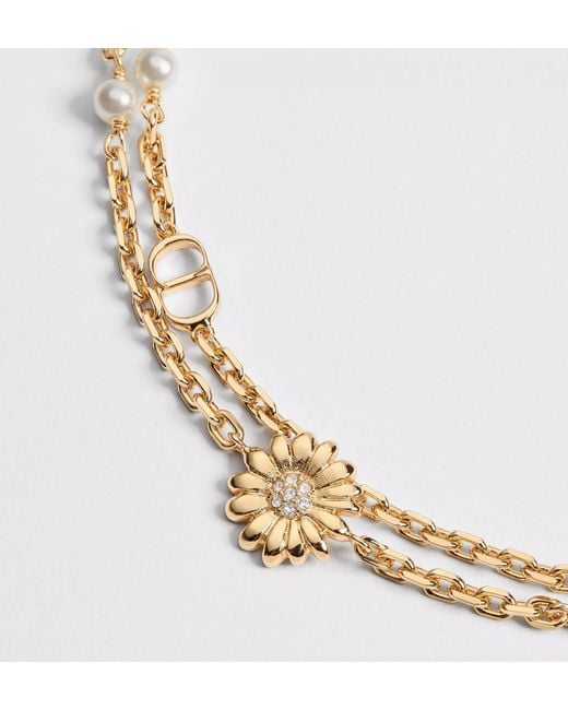 Dior Metallic Cd Multi Flowers Bracelet