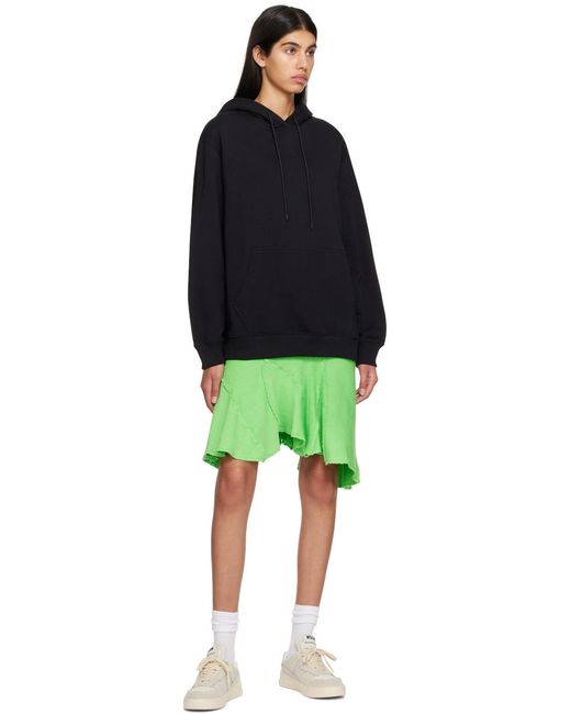 MSGM Black Logo-Trimmed Hoodie