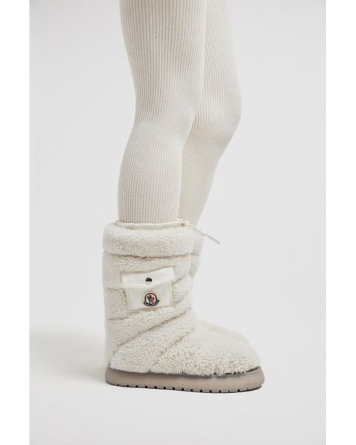 Moncler Gray Gaia Pocket Detailed Padded Boots