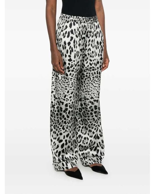 Dolce & Gabbana White Patterned Casual Pants
