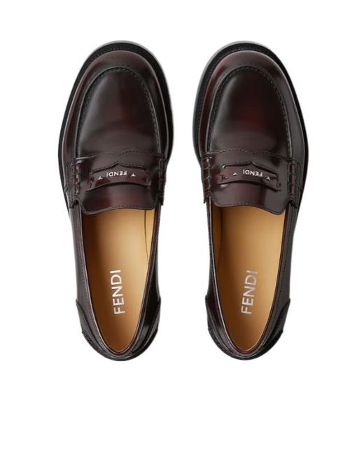 Fendi Brown Ateneo Loafers for men