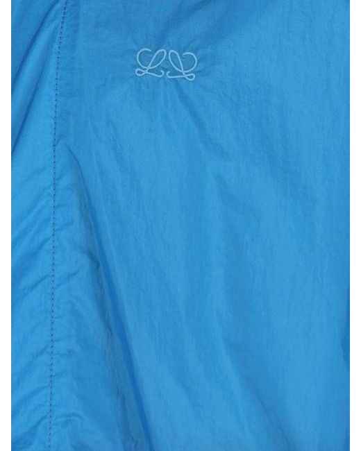Loewe Blue Logo Zip-Up Hooded Jacket