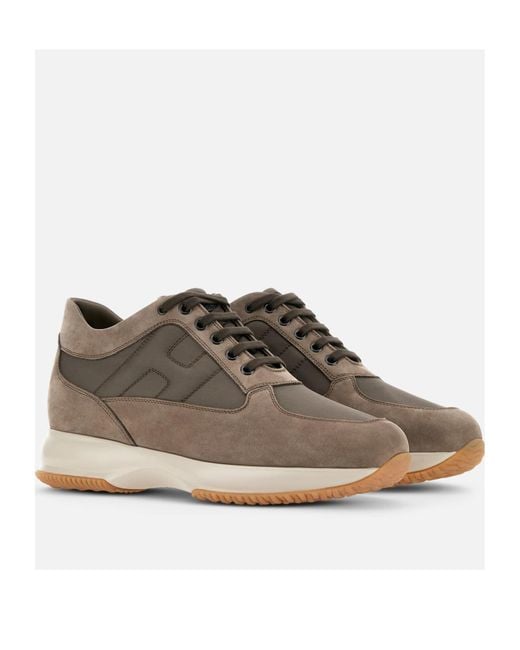 Hogan Brown Interactive Sneakers for men