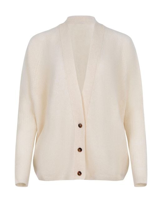 Alysi White Knitted Cardigan
