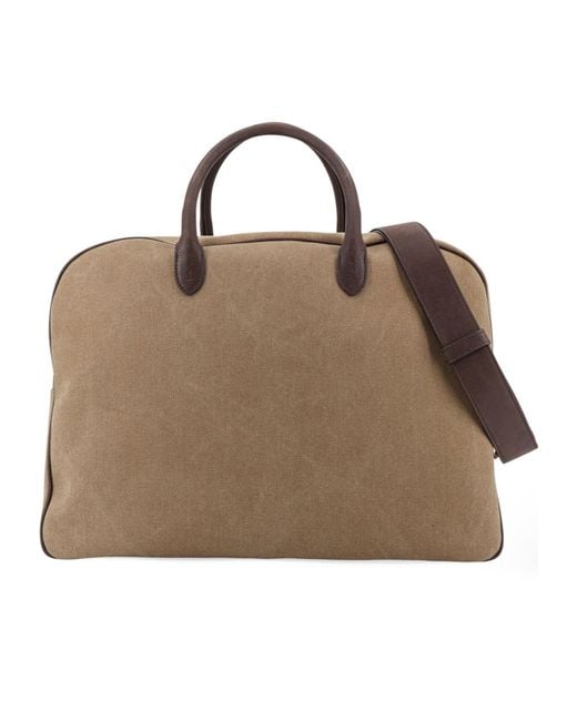 Orciani Brown Front Pocket Laptop Bag for men