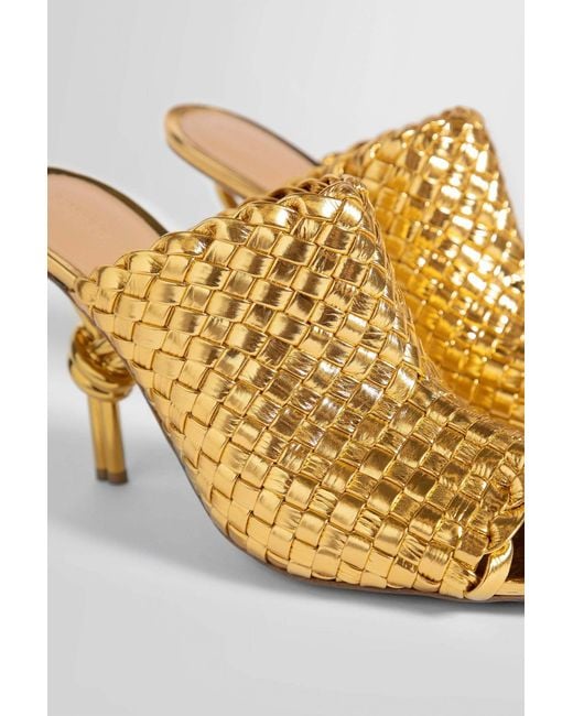 Bottega Veneta Metallic Knot Mules
