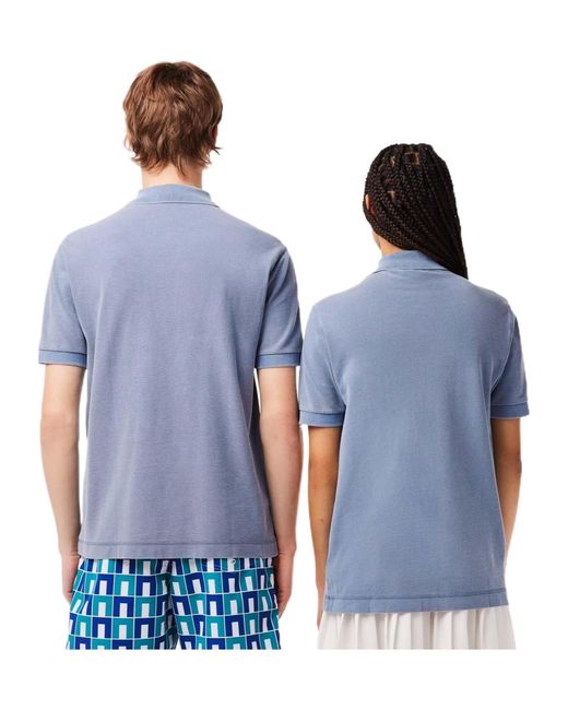 Lacoste Blue Classic-Fit Natural Dye Polo Shirt for men