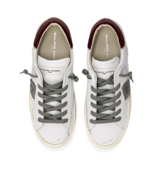 Philippe Model White Lace-Up Sneakers