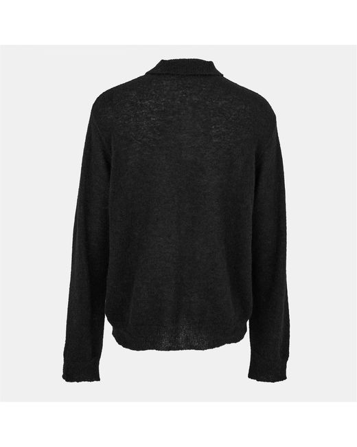 Our Legacy Black Button-Down Polo Shirt for men