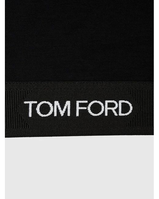 Tom Ford Black Logo Band Bralette