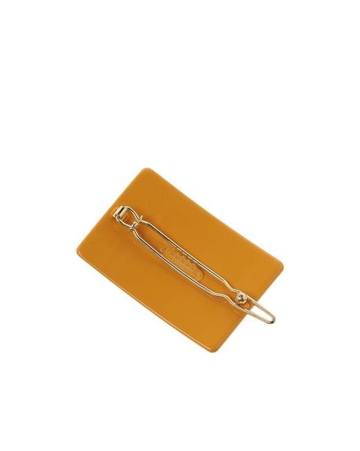 Fendi Multicolor Logo Rectangular Hairpin