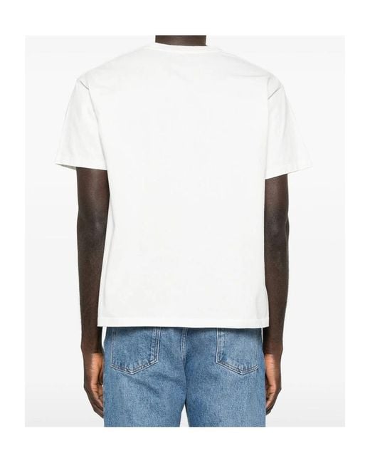 Bode White Geneva Beaded Pocket T-Shirt for men