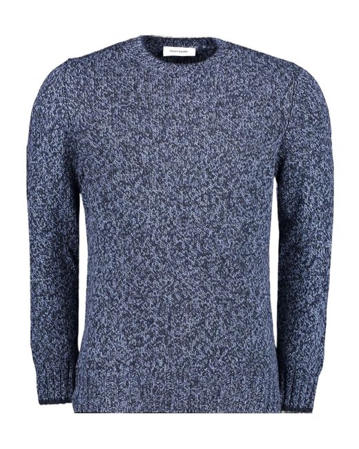Gran Sasso Blue Speckled Wool Sweater for men
