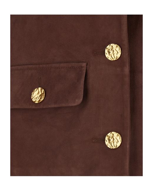 Arma Brown 'Lorenne' Jacket With Round Neck And Front Patch Pockets