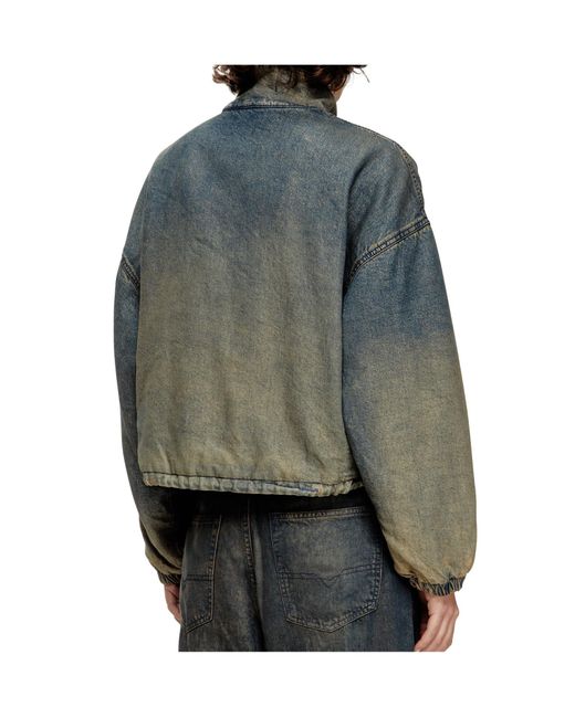 DIESEL Blue De-Flower-S Denim Jacket