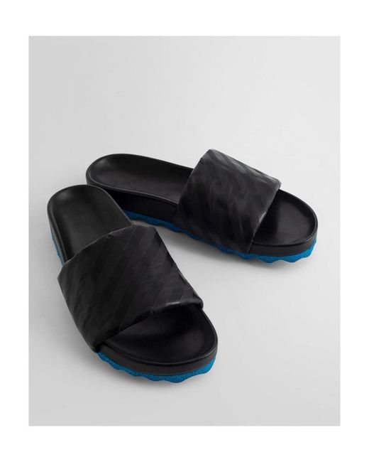 Off-White c/o Virgil Abloh Multicolor Diag-Stripe Leather Slides for men