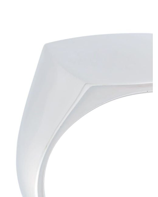Tom Wood White 'Cushion' Signet Ring
