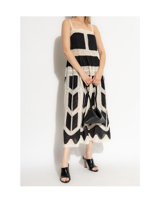 Zimmermann Black Lace-Insert Dress