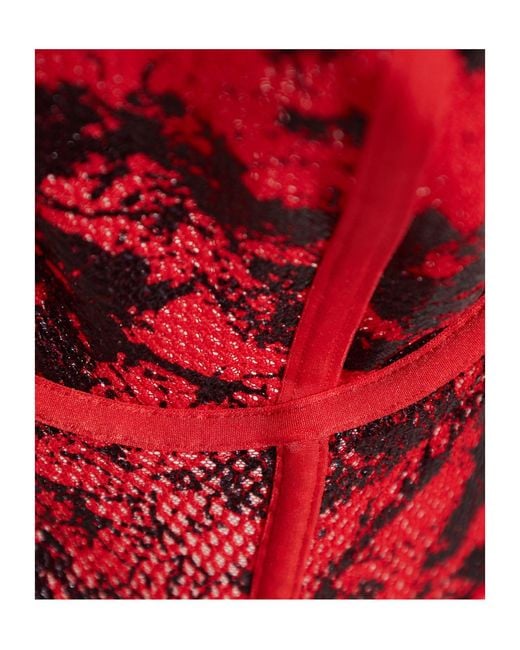 DIESEL Red X Savage X Fenty Mesh Panelled Foiled Bustier