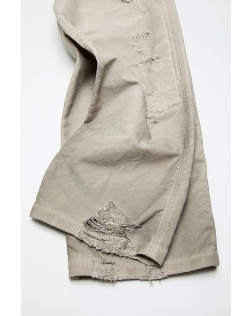 Acne Natural Mended Distressed Jeans for men
