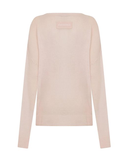 Balenciaga Natural Crew Neck Jumper