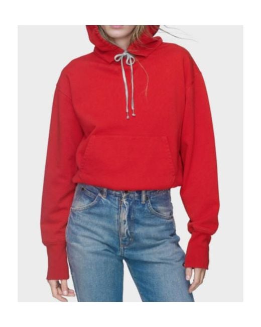 Maison Margiela Red Hooded Sweatshirt
