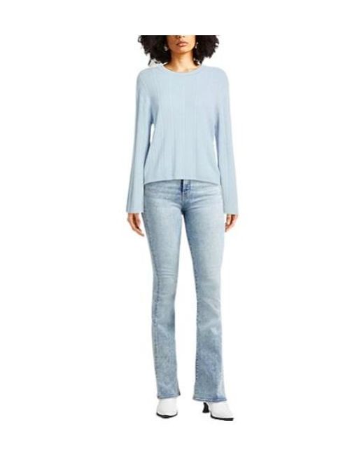 Rag & Bone Blue Solid Cashmere Knit Top