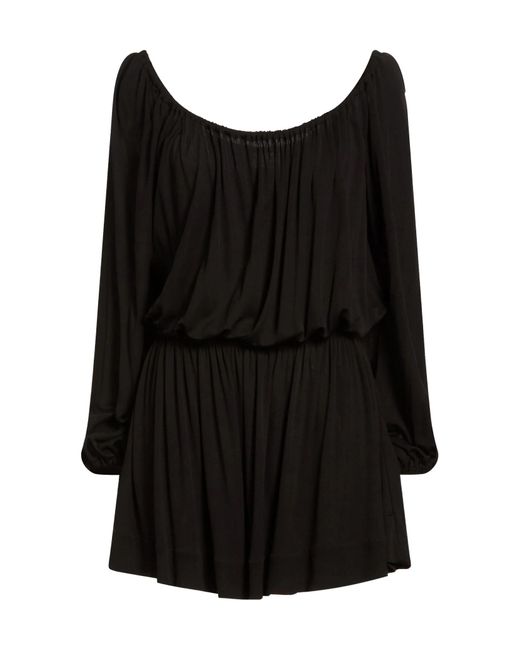 Saint Laurent Black Solid Color Dress