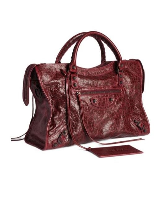 Balenciaga Red Le City Medium Tote Bag