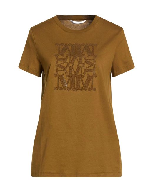 Max Mara Brown Crew Neck Short-Sleeved T-Shirt