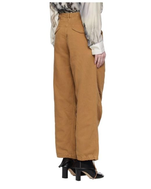 R13 Natural Flap-Pocket Trousers