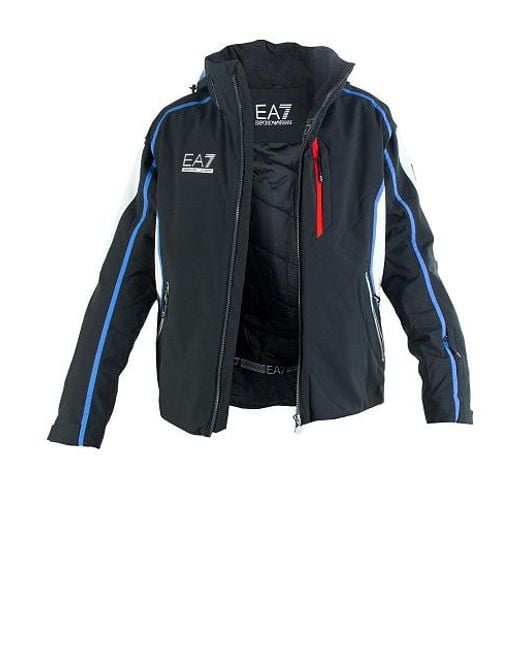 EA7 Blue Zipper Casual Jacket for men
