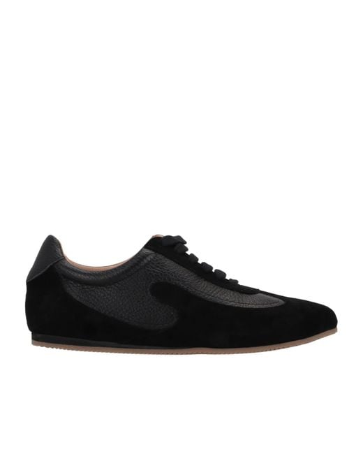 Niccolò Pasqualetti Black Lace-Up Low-Top Sneakers