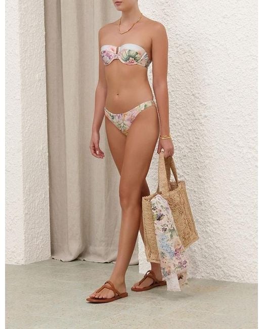 Zimmermann White Halliday Skinny Bikini Bottoms