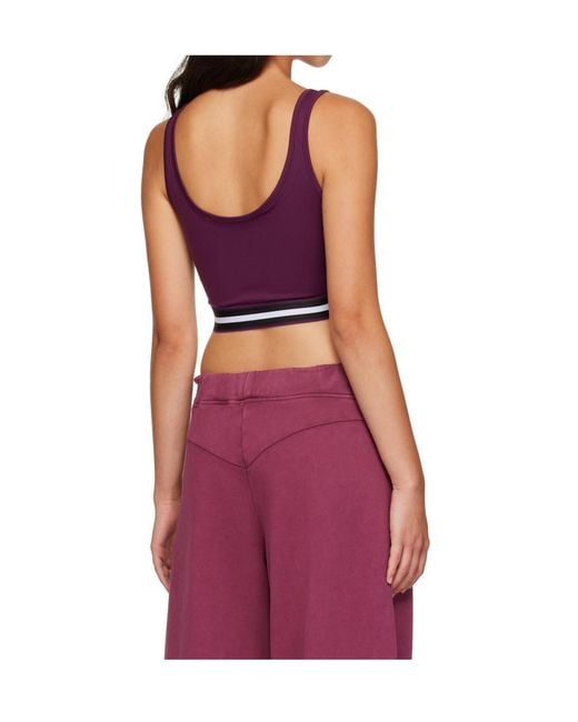 Off-White c/o Virgil Abloh Purple Logo Band Sleeveless Top