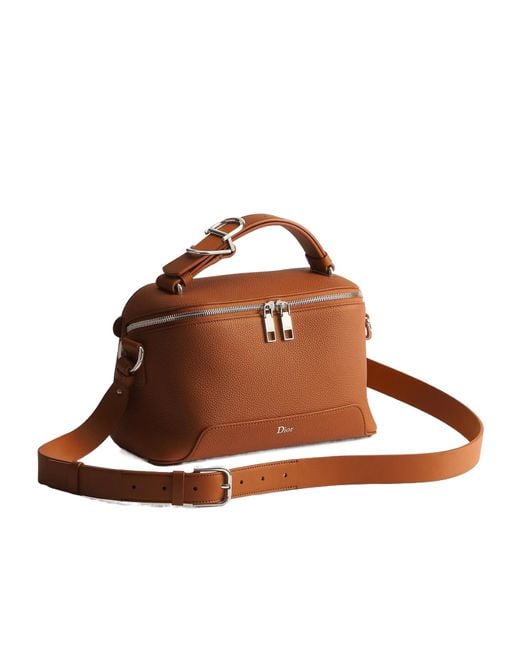 Dior Brown Archie Zipped Bag With Strap for men