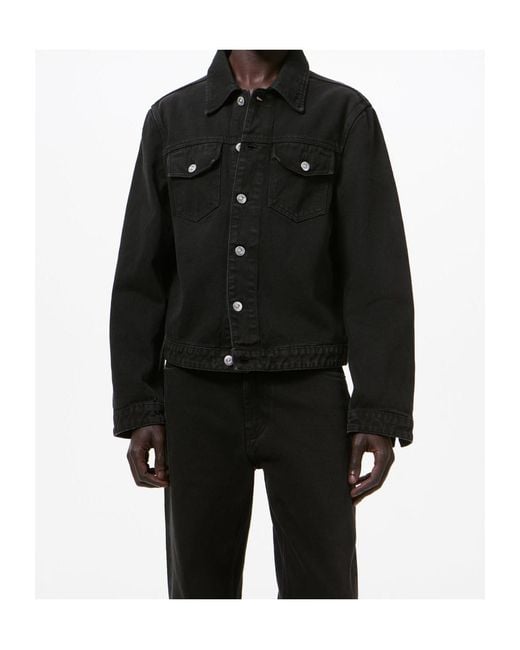 Our Legacy Black Point-Collar Jacket for men