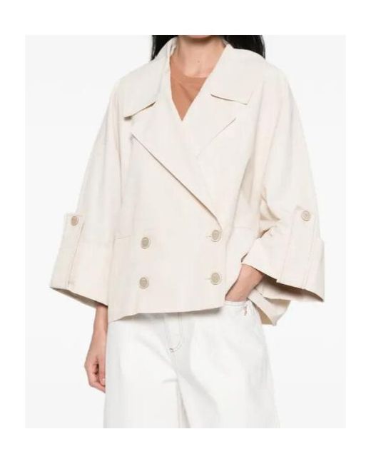 Peserico Natural Double-Breasted Blazer