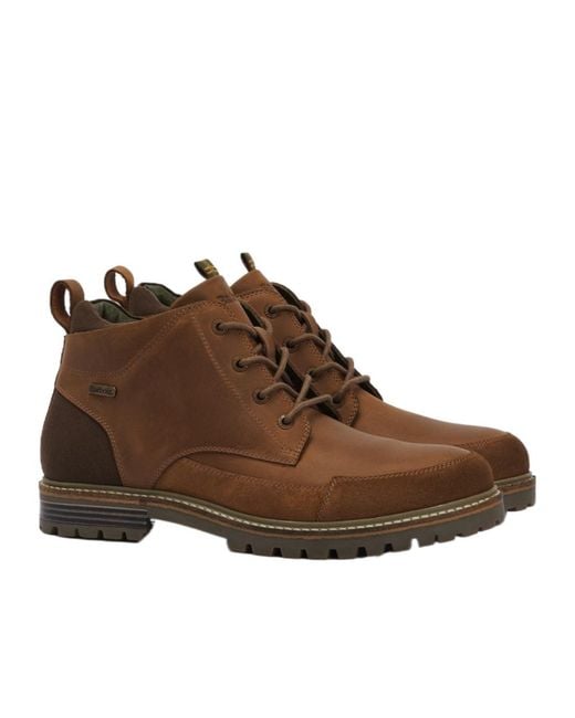 Barbour Brown Quartz Derby Boots for men